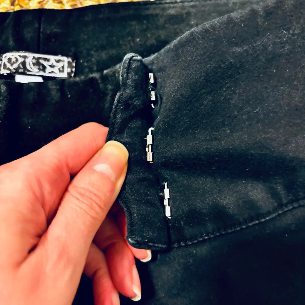 Vintage Low Rise Rampage Black Boot Cut & Flare Pants 0 - Picture 3 of 11